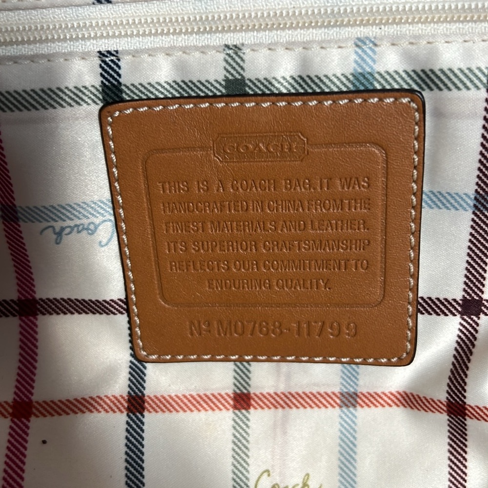 Coach Bleecker Carriage Straw XXL Embossed Lthr Beach Tote Wallet Passport Hldr - Picture 12 of 16